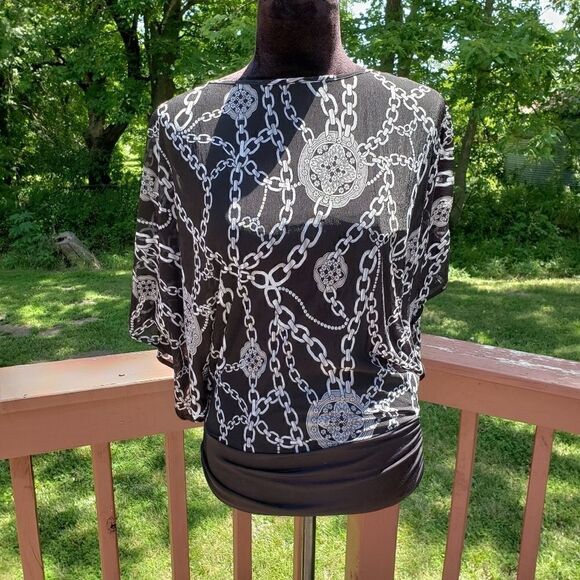 Jennifer Lopez Batwing Business Casual Top, sz XS - Picture 1 of 13